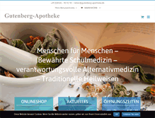 Tablet Screenshot of gutenberg-apotheke.de